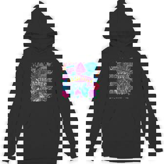 Retro Nashville Tattoo Art – Colorful Landmark Roses Guitars Unisex Hoodie | Mazezy