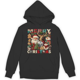 Retro Plaid Merry Christmas Disco Ball Hoodie - Thegiftio UK