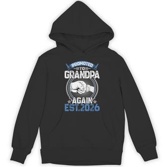 Retro Promoted To Grandpa 2026 Again Soon To Be Grandpa Hoodie - Thegiftio