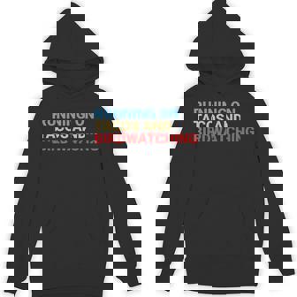 Retro Running On Tacos And Birdwatching Lover Birder Unisex Hoodie | Mazezy