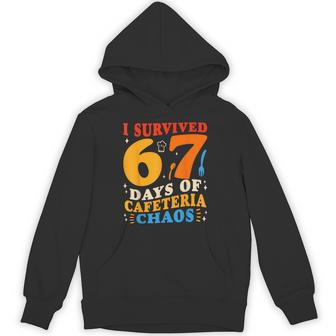 Retro I Survived 67 Days Of Cafeteria Chaos Unisex Hoodie | Mazezy