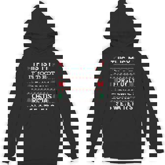 Retro Ugly Christmas Sweater Candy Cane Tree Vibes Hoodie - Monsterry