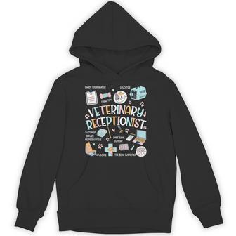 Retro Veterinary Receptionist Vet Receptionist Appreciation Hoodie - Thegiftio