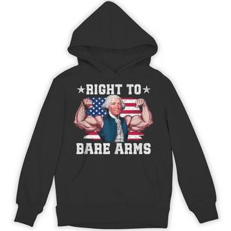 Right To Bare Arms Us Flag 4Th Of July Gym Workout Hoodie - Thegiftio UK