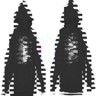 Ringing Liberty Bell Face With Cool Headphones Costume Unisex Hoodie | Mazezy