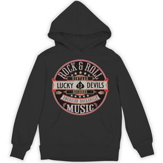 Rockabilly Music Lucky Devil レトロ ヴィンテージ 1950年代ロックロール パーカー - Kawaiitshirt