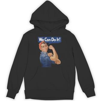 We Can Do It Rosie The Riveter Feminist Wwii Rosey Rosy Hoodie - Thegiftio UK