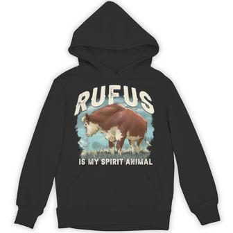 Rufus The Bull Rufus Is My Spirit Animal Hoodie - Thegiftio UK
