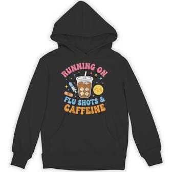 Running On Flu Shot And Caffeine Unisex Hoodie | Mazezy