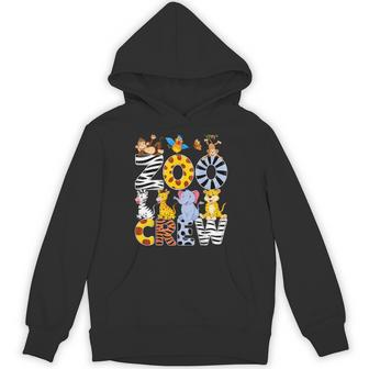 Safari Fans Jungle Wildlife Cute Animal Lover Zoo Crew Hoodie - Monsterry