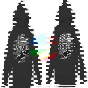 Saint Kitts And Nevis I'm Both Of Them Sunflower USA Unisex Hoodie | Mazezy