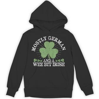 Saint Patrick's Day Mostly German And A Wee Bit Irish Hoodie - Thegiftio
