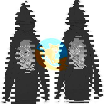 Sandboarding Cat Summer Surfing Cute Feline Beachwear Unisex Hoodie | Mazezy