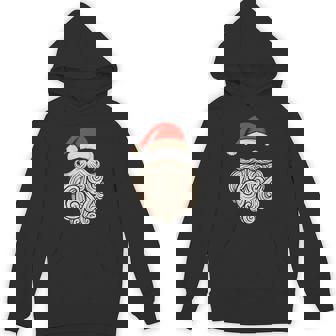 Santa Beard Curls Shaping Festive Holiday Number Sixty-Seven Unisex Hoodie | Mazezy