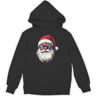 Santa Claus Face 67 Chirstmas Six Seven Bruh Meme Brainrot Hoodie | Seseable UK