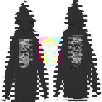 Santa Claus With Sunglasses Christmas Maximalist Art Grunge Unisex Hoodie | Mazezy