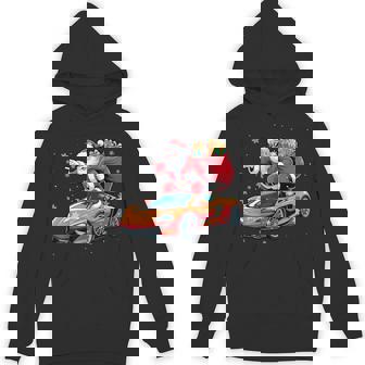 Santa Driving Sport Car Xmas Pajama Christmas Unisex Hoodie | Mazezy