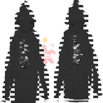 Santa Dunking Basketball Christmas Basketball Player Hoodie - Monsterry
