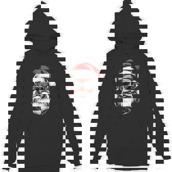Santa Face Retro Sunglasses Christmas Pajama Boys Hoodie - Thegiftio
