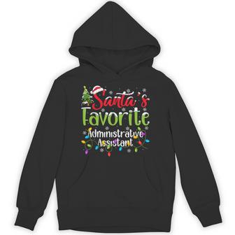 Santa Favorite Administrative Assistant Christmas Light Xmas Hoodie - Thegiftio UK