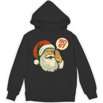 Santa Says Six Seven 6 7 Meme Christmas Vintage Santa Hoodie - Thegiftio UK