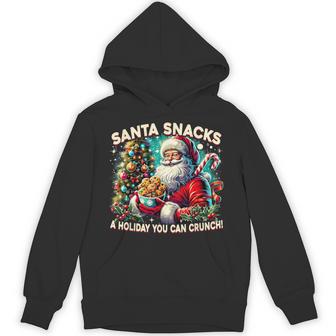 Santa Snacks Retro Christmas Holiday Hoodie - Thegiftio UK
