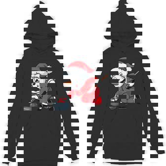 Santa Snowman Curling Player Christmas Winter Pajama Unisex Hoodie | Mazezy