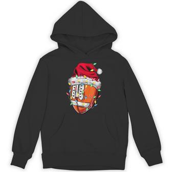 Santa Sports For Boys Christmas Football Player Hoodie - Thegiftio UK