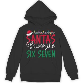 Santa’S Favorite Six Seven 67 Christmas Humor Meme Hoodie - Thegiftio UK