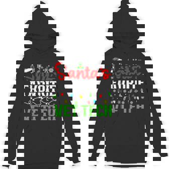 Santa's Favorite Vet Tech Christmas Family Matching Hoodie | Mazezy