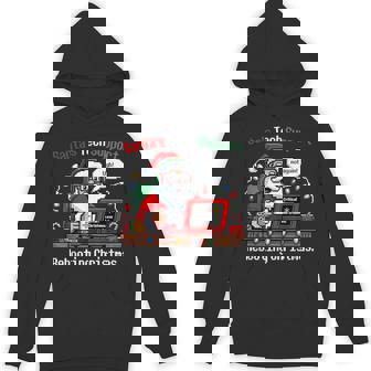 Santa's Tech Support Rebooting Christmas It Computer Hoodie | Mazezy
