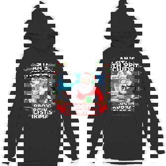 Santa's Tech Support Rebooting Christmas Hoodie | Mazezy