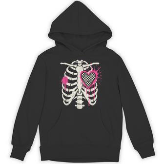 Scenecore Ribs & Heart Still Emo Y2k 2000S Alt Mall Goth Hoodie - Thegiftio