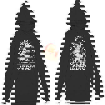 He Sees What You've Been Reading Fun Santa Bookish Christmas Hoodie - Monsterry