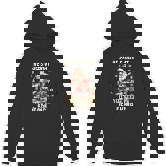 He Sees What You've Been Reading Santa Bookish Christmas Hoodie - Thegiftio