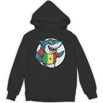 Senegal Flag Shark Senegalese Unisex Hoodie | Mazezy