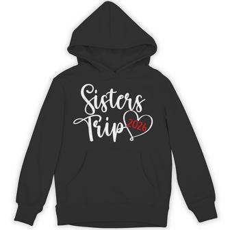 Sisters Trip 2026 Heart Vacation Travel Sisters Night Out Hoodie - Thegiftio UK