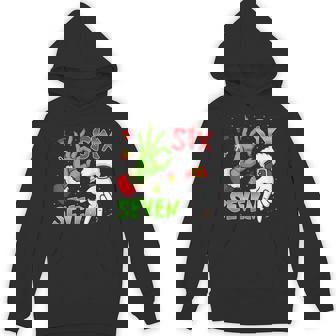 Six Seven 67 Meme 6 7 Christmas Santa Elf Hand Boys Ns Hoodie | Mazezy