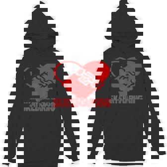 Skateboarding Is My Passion Bold Red Heart Style Vibes Unisex Hoodie | Mazezy