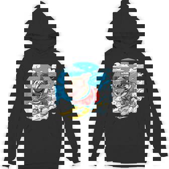 Skiing Pug Dog In Snowy Mountains Winter Vibes Unisex Hoodie | Mazezy