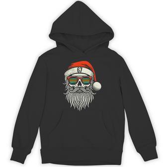 Skull Santa Christmas Meme Six Seven Xmas Skeleton Hoodie - Thegiftio UK