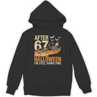 Skull Skeleton In The Coffin Meme Slang 67 Retro Squad Hoodie - Thegiftio UK