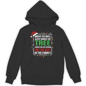Might As Well Sleep Under The Tree Christmas Pajamas Hoodie - Thegiftio UK