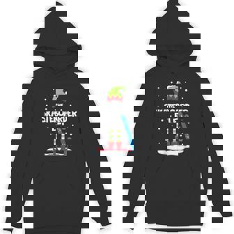 Snowy Xmas Skateboarder Elf Matching Family Christmas Party Unisex Hoodie | Mazezy