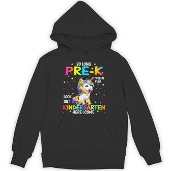 So Long Pre-K Kindergarten Here I Come Unicorn Graduation Hoodie - Monsterry