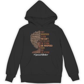 Social Worker Afro African American Black History Month Hoodie - Seseable