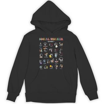 Social Worker Alphabet Abcs Social Work Month Hoodie - Thegiftio UK