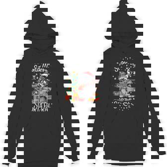Sorta Merry Sorta Feral Raccoon Hot Cocoa Cup Christmas Tree Hoodie - Monsterry