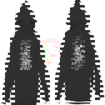 Sorta Merry Sorta Feral Raccoon Hot Cocoa Cup Christmas Tree Hoodie - Thegiftio