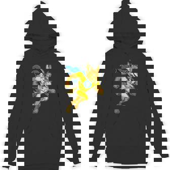 South Dakota Super Hero Coyote With Flag Cape Unisex Hoodie | Mazezy